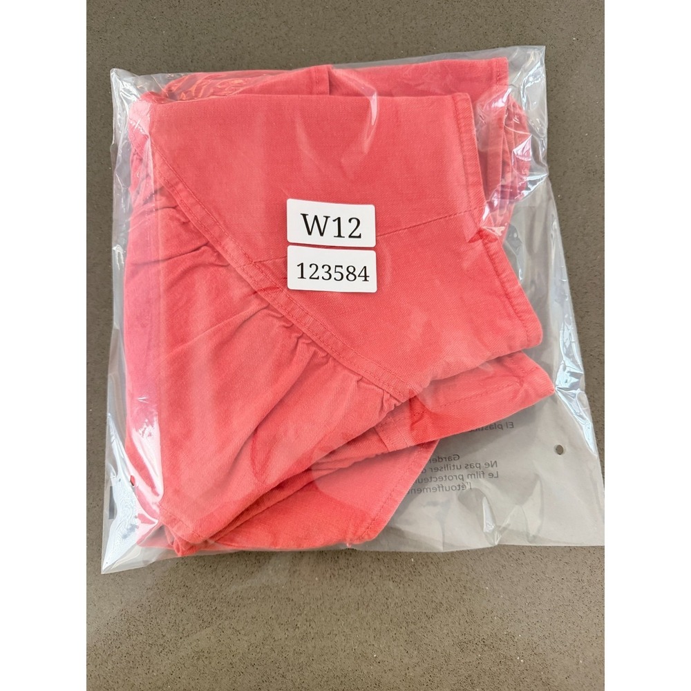 Mother The Ruffle Mini Skirt Size 27 (4) Hot Coral Denim Boho Coastal Cowgirl - Picture 12 of 13